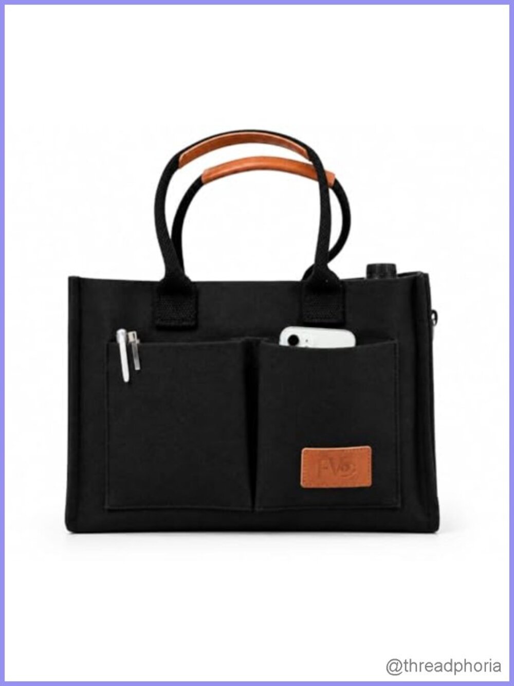 Canvas Tote Bag for Women Laptop Work Bag with Zipper and Pockets